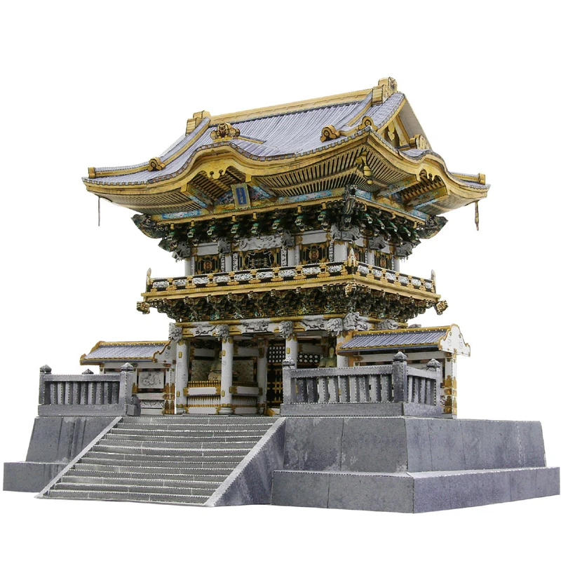 Nikko Toshogu Shrine(Yomeimon), японская Бумажная модель, 3D архитектурное здание, сделай сам, Обучающие игрушки ручной работы, игра-головоломка для взрослых