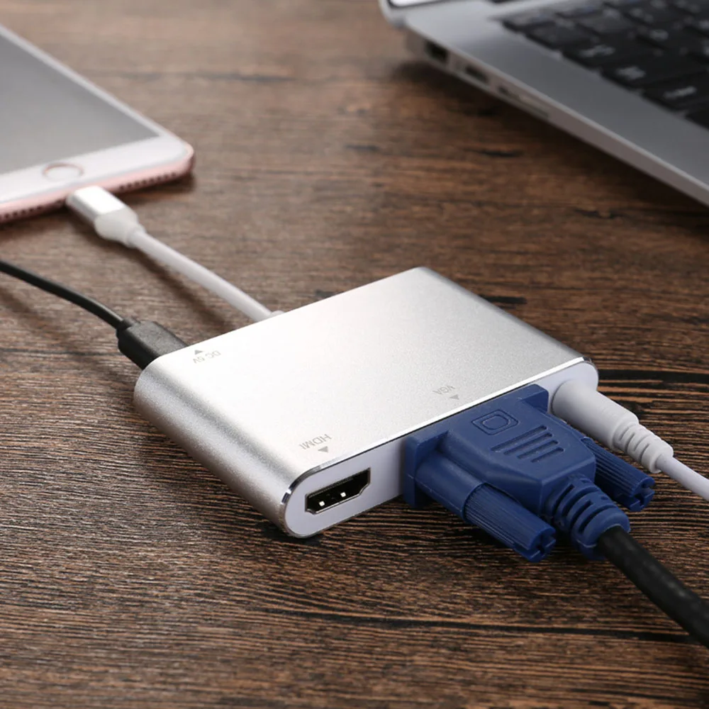 Reilim для lightning-адаптер HDMI VGA для Apple к аудио AV несколько цифровых адаптеров Разъем для iPhone X 8 для ipad ios