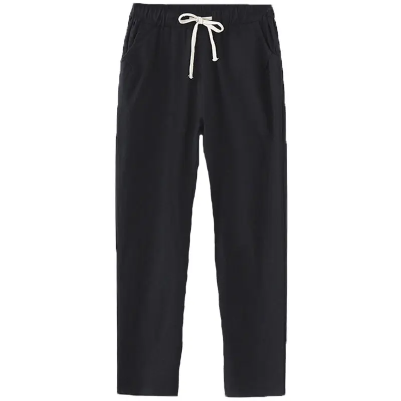 Летние штаны на шнуровке, женские спортивные штаны, Pantalon Femme, яркие цвета, хлопковые льняные штаны-шаровары, повседневные женские брюки размера плюс, C5212 - Цвет: black