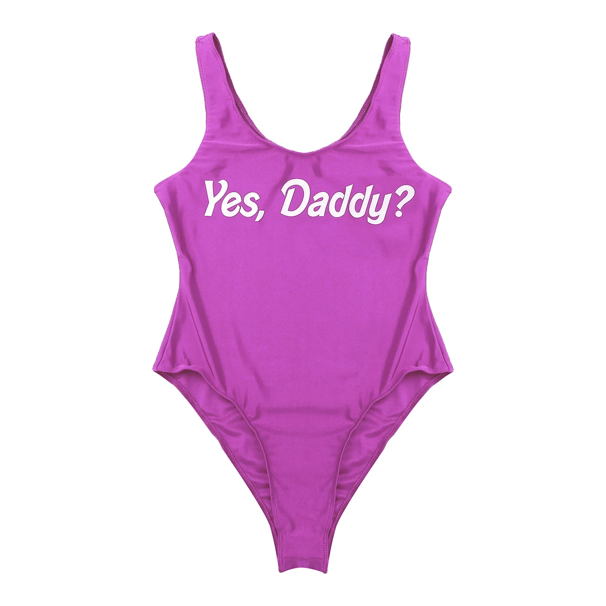 Женский купальник, боди, yes Daddy, спортивный монокини с буквенным принтом, пляжная одежда, купальный костюм с высокой талией, купальник-трико