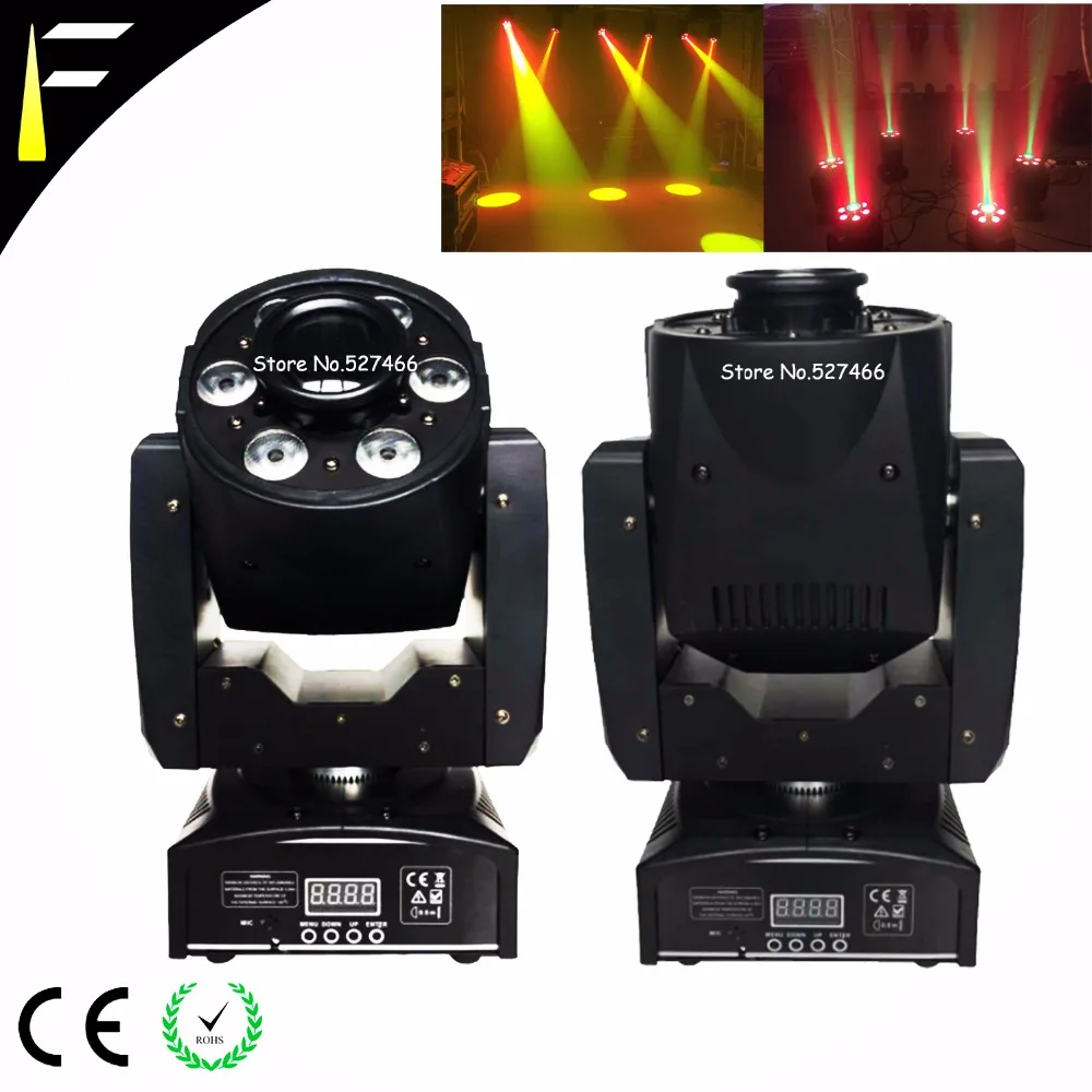 

1x30w LED 7 Gobo 7 Color+White Stage Spot Light Match 6x8w LEDs RGBW 4in1 Wash Moving Head Spot Light HipHop Disco Party