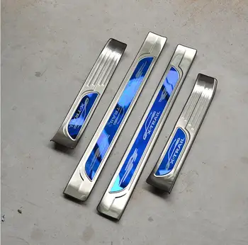 

High quality stainless steel inside external Scuff Plate/Door Sill Protector Sticker For 2017 Nissan X-TRAIL 8pcs/set