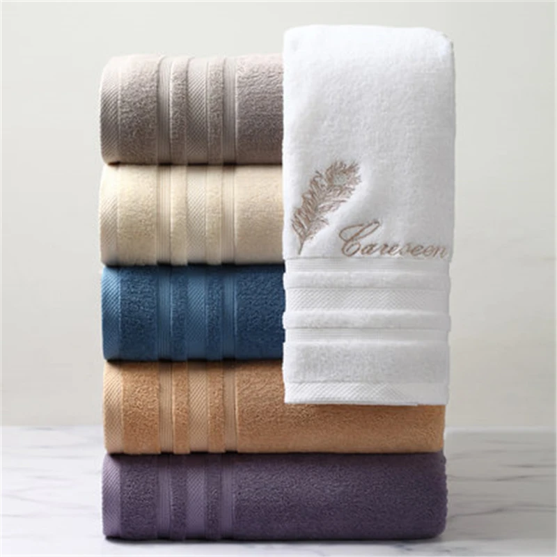 

Five star hotel embroidered bath towel adult male and female outdoor jacquard bath towel.