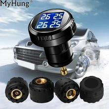 TPMS Car Tyre Pressure Monitor System 4 External Sensor Cigarette Lighter Tire Pressures Alarm Auto Universal Car-Styling