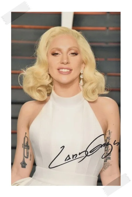 

Lady Gaga autographed signed photo picture 4*6 inches collection freeshipping 02.2017
