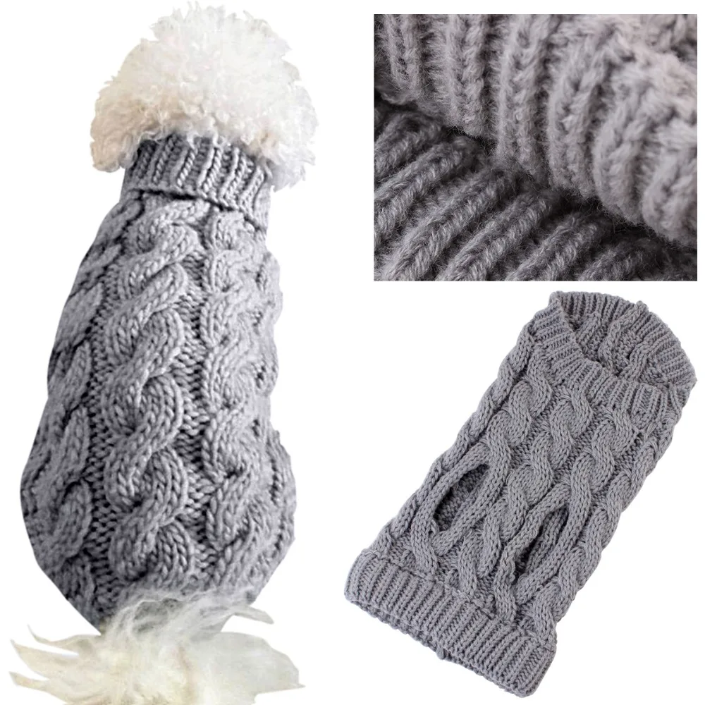 

2019 Small Dog Cat Chihuahua autumn and winter fashion sweater keep warm Turtle Neck Knitting Sweater Warm Pullover Knitwear Out