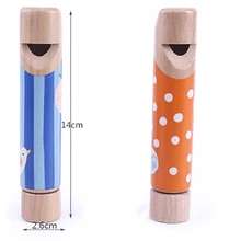 1 шт. Смешные деревянные раздвижные игрушки-свистки обучающие игрушки для детей Дети Piccolo музыкальные игрушки Kawaii подарки творческие игры