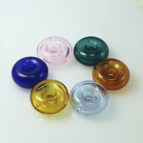 

2PCS 20MM Murano Glass Essential Oil Vials,Glass Essential Oil Bottle Pendant Necklace