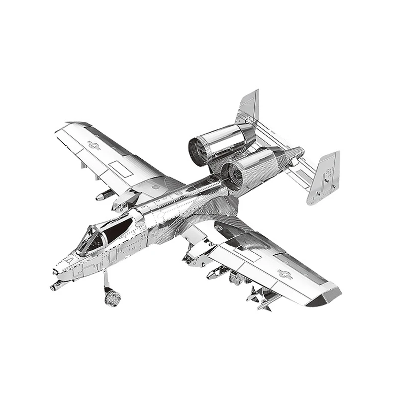

2017 HK Nan yuan 3D Metal Puzzle A-10 attack air craft DIY Laser Cut Puzzles Jigsaw Model For Adult Child Kids Educational Toys
