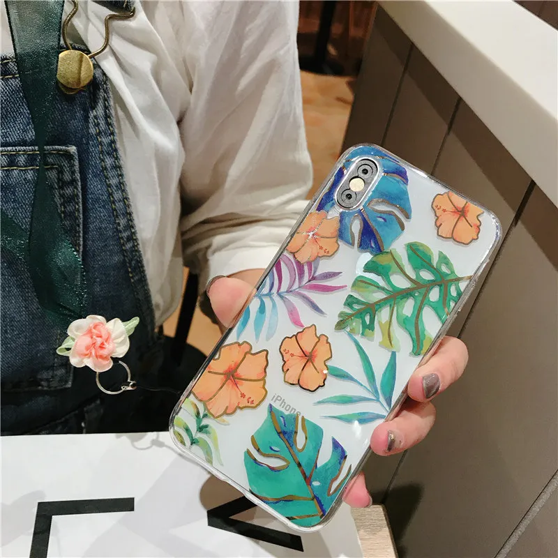 Plating floral iPhone 7 plus case (8)