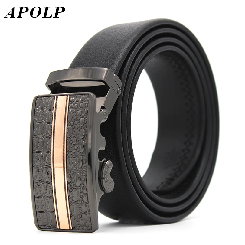 APOLP Top Grade Pure Leather Male Belt 100 Genuine Leather Belt Straps