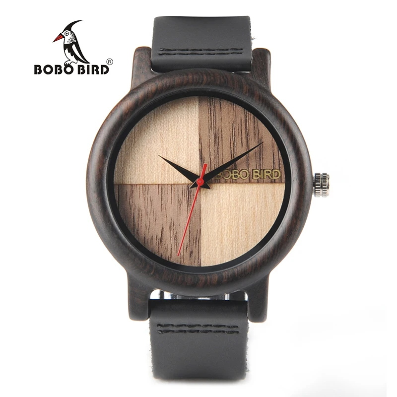 OEM BOBO BIRD L-N08 New Wood Wristwatches Quartz Watch Unique Antique Design Clock for Men in Paper Gift Box