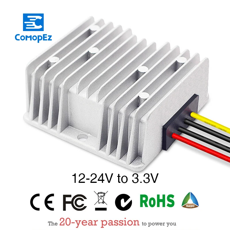 

DC-DC 12V/24V to 3.3V Step Down Power Converter 5A