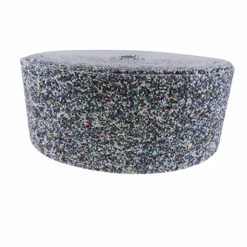 

shipping free 3''75mm 50 yards Chunky Glitter Ribbon Blingbling Soft Fabric Gift Package Handmade Material DIY Hairbow