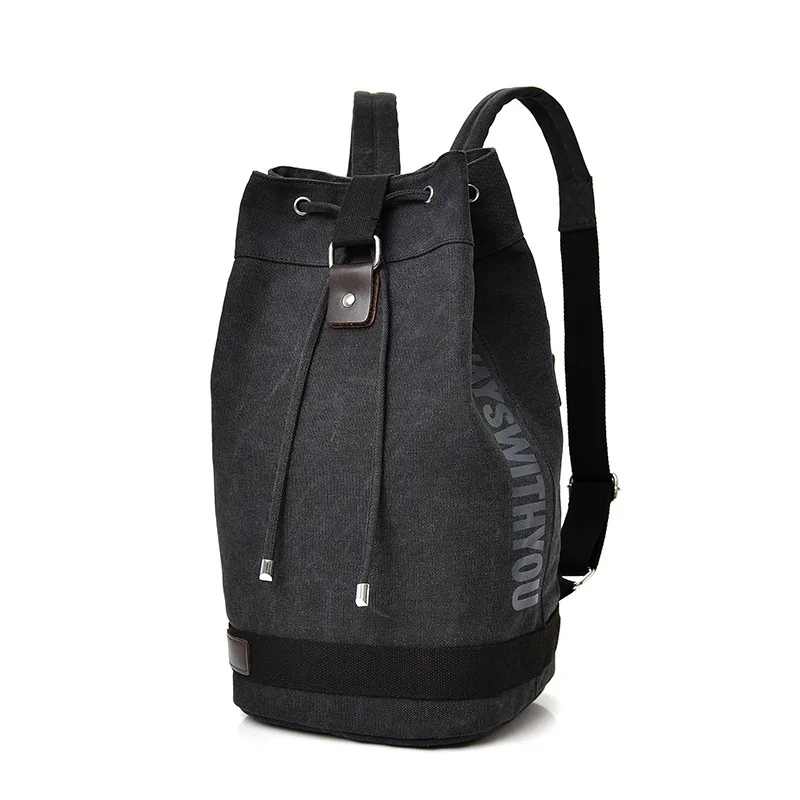 Большой Вместительный рюкзак, мужская дорожная сумка, рюкзак для альпинизма, мужские холщовые сумки через плечо, мужские холщовые рюкзаки Mochila - Цвет: Черный