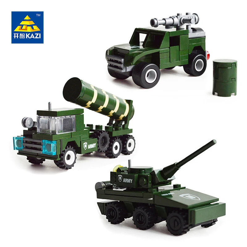 

KAZI Military Tank Humvees Trucks Model Building Block Bricks Intelligent Toys for Children 6+Age