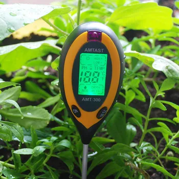 

4 in 1 soil pH analysis test instrument measuring thermometer hygrometer light with battery Garden Plant Digital Soil Tester