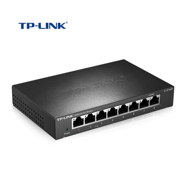 Металлический Стальной сетевой коммутатор TP Link 8 портов быстрый Ethernet 4 порта POE (TL