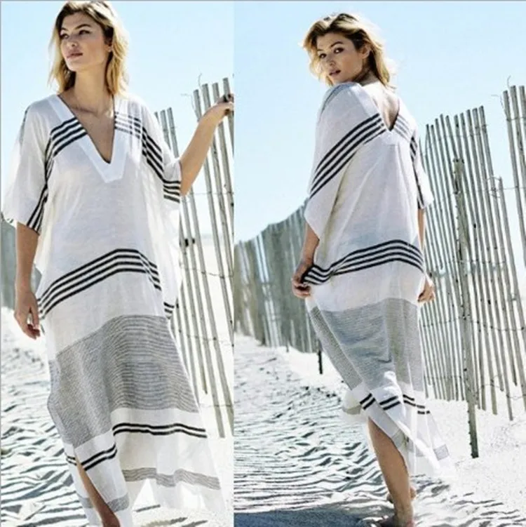 

Swim Cover Up For Women Bathing Suit Swimsuit Dresses May Women's Beach Beachwear Woman 2019 Americans Cotton Neck Ended Skirt