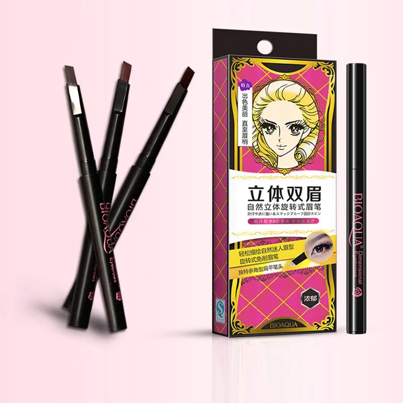 1 шт. вращающийся Водостойкий карандаш для бровей, для женщин и девушек, стойкий карандаш для бровей, подводка для глаз, макияж, косметический инструмент для красоты