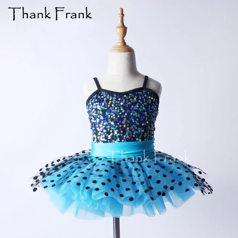 

Sequin Camisole Professional Ballet Tutu Dress Kids Adult Girls Women Dot Dance Costume C109
