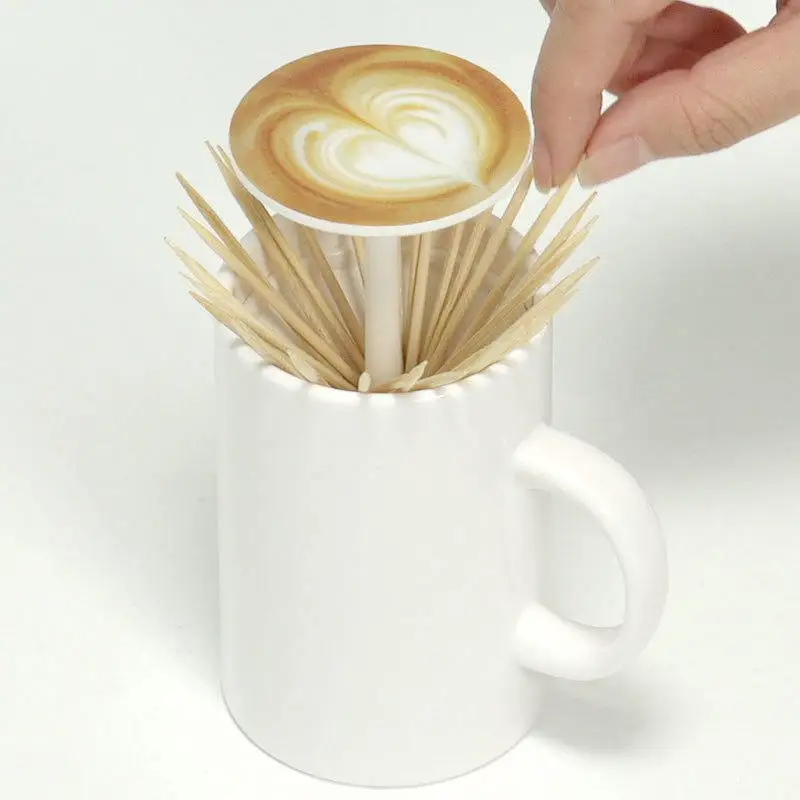 Креативная Автоматическая Подставка Для Зубочисток ватные палочки коробка для хранения кофейная чашка в форме выдвижной Диспенсер Для Зубочисток 91,8*63,5*98,5 мм