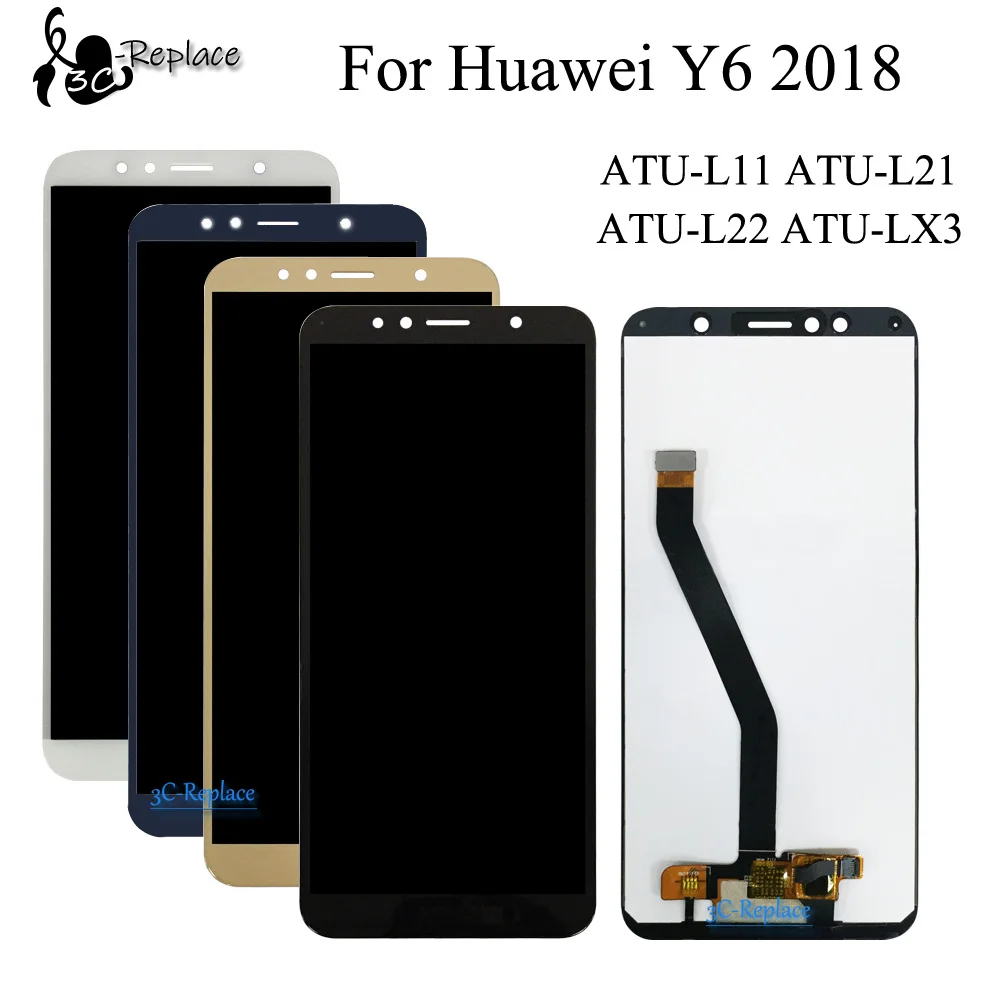 

5.7 inch Full LCD DIsplay + Touch Screen Digitizer Assembly For Huawei Y6 2018 ATU-L11 ATU-L21 ATU-L22 ATU-LX3 Free Shipping