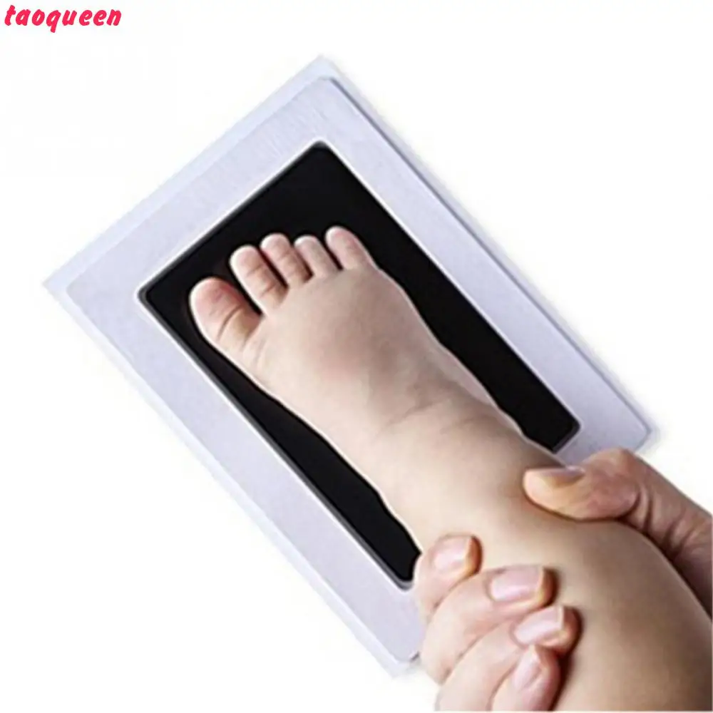 Taoqueen Kit With An Included Clean-Touch Ink Pad Hand& Footprint Makers Baby Souvenirs Baby Handprint Footprint Photo Frame