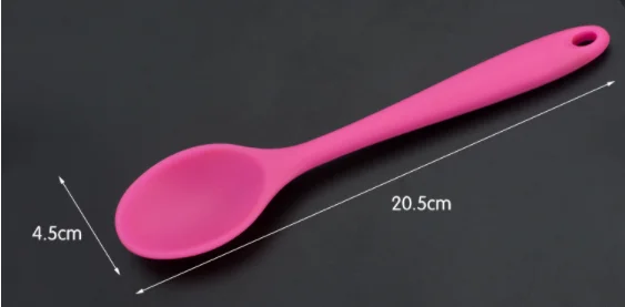 Универсальная гибкая Термостойкая Силиконовая ложка лопатка-скребок мороженое торт для лопаты мини-ложка кухонный инструмент - Цвет: D