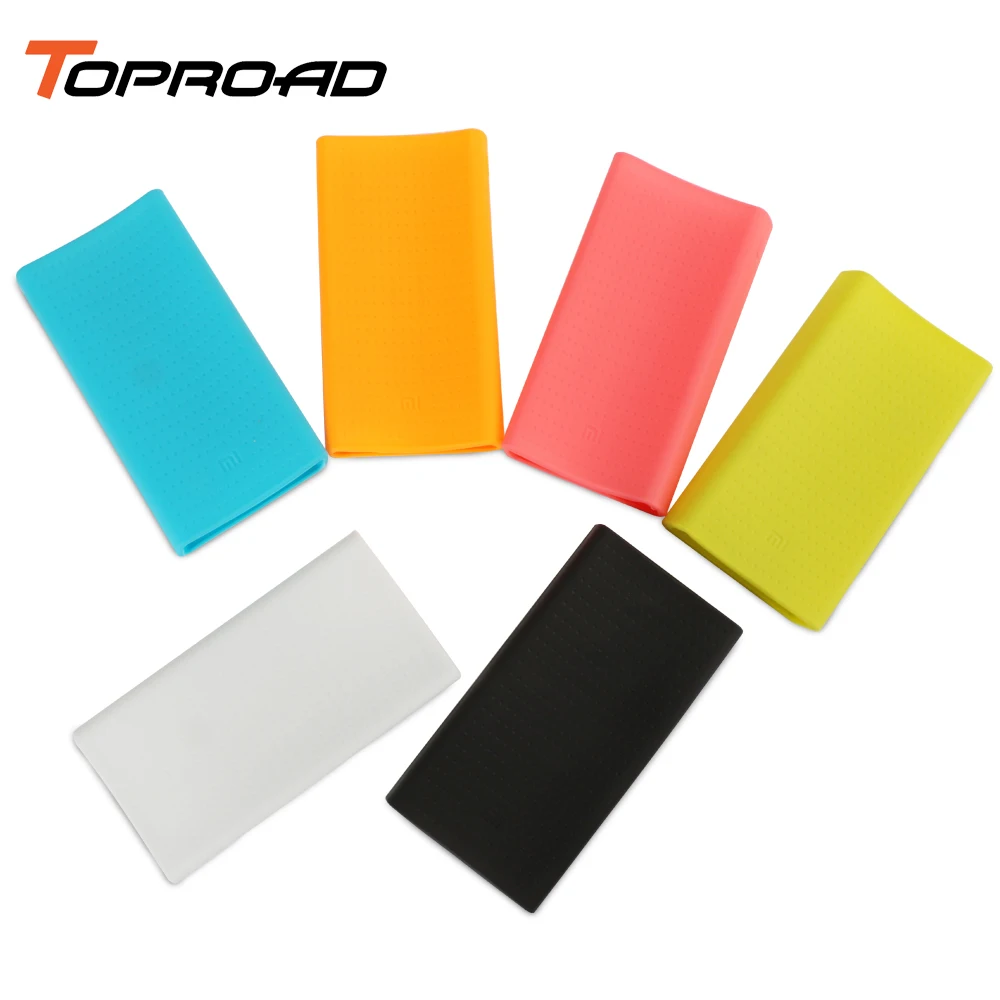

TOPROAD Mi Power Bank Silicone Case for Xiaomi Power Bank 20000mAh 2nd Generation Rubber Protective Cover Cases Mutli Colors