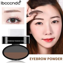 Новинка, 2 цвета, натуральный порошковый уплотнитель для бровей, коричневый, серый, палитра для штемпеля бровей, отделенные тени для бровей, пудра, косметика, легкий макияж, 9 выбор