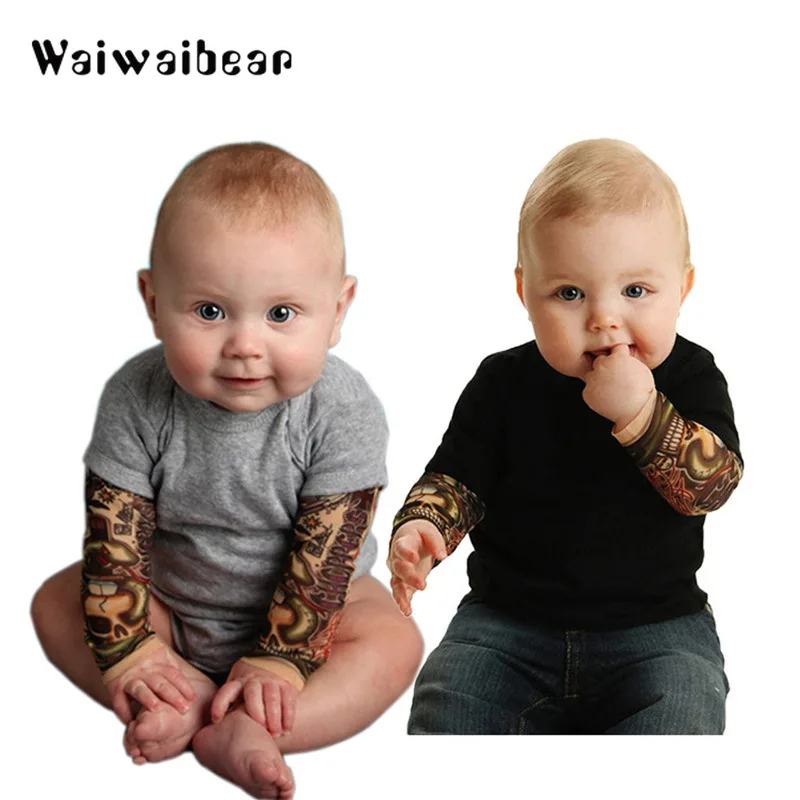 

Newborn Toddler Kids Baby Boy Romper Jumpsuit Little Boys Rompers Long sleeve Tattoo Printing Baby Boys Clothing Outfits