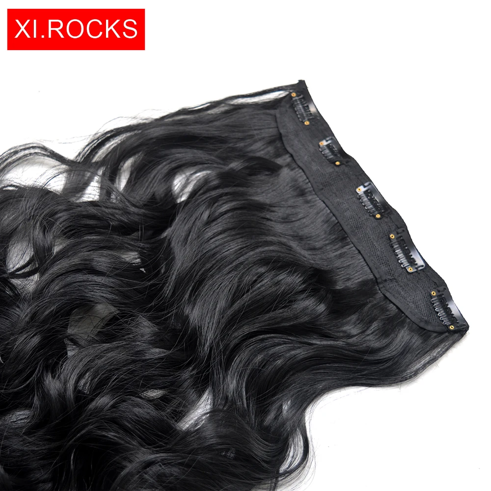 Wjj12070/1 p Xi Rocks вьющиеся волосы на заколках для наращивания парик Синтетический