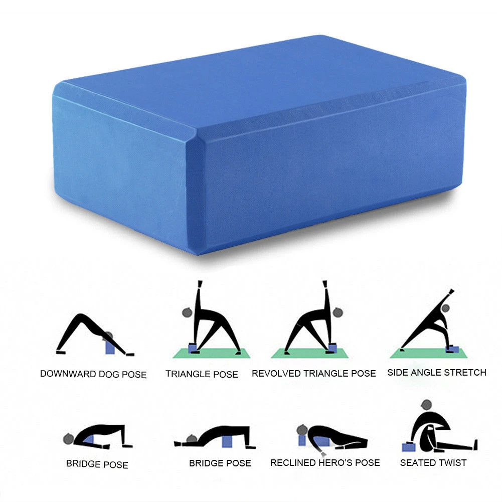 MAYITR 15*7.5*23cm Non-Slip Yoga Block Pilates EVA Stretching Aid Brick Foam Stretch Fitness Exercise Gym Yoga Tool