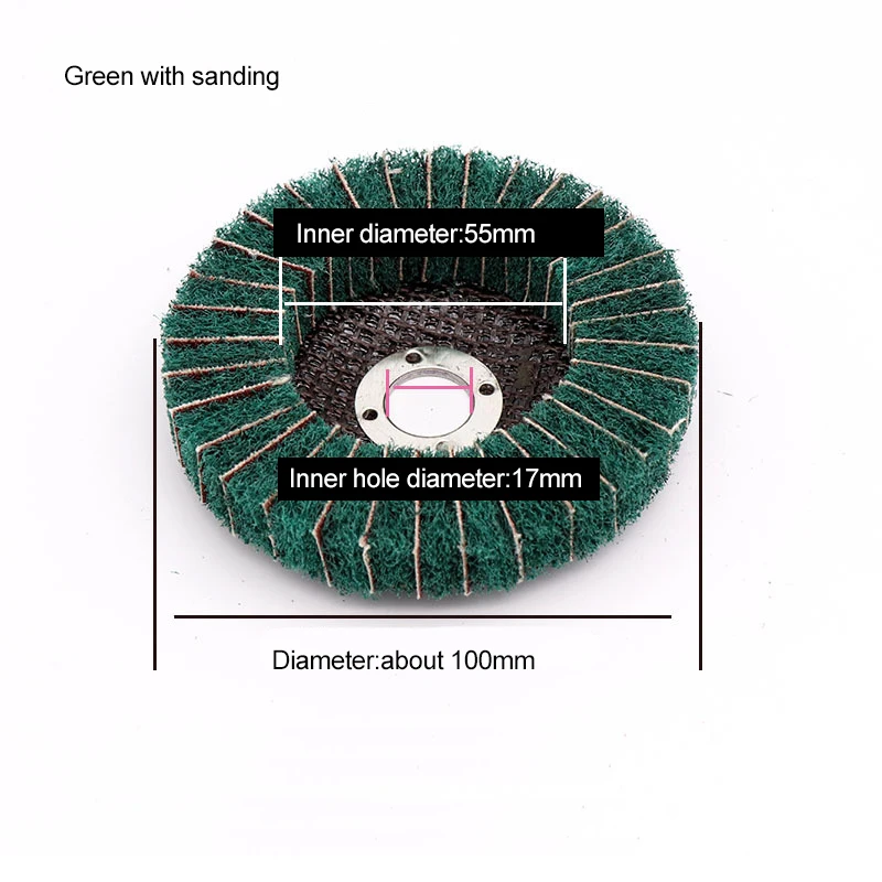 100 мм диаметр нейлоновая чистящая ткань абразивное колесо щетка для очистки ржавчины удаление полировки диск для роторного инструмента