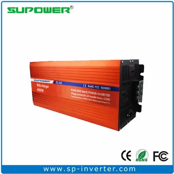 

4000W LCD Display 12V 24V48V DC To 120V 220V AC UPS Inverter Pure Sine Wave Output With Built In Battery Charger