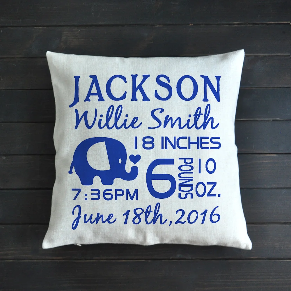 Download Personalized Birth Pillow, Custom Pillow, Custom Cushion, Customized Birth, Newborn gift, Birth ...