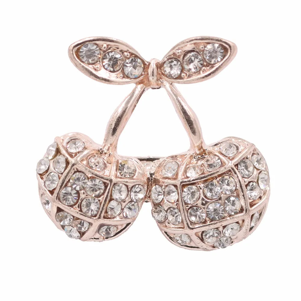 

PULATU Gold Color Cherry Brooch for Women Small Cute Brooch Pins for Collar Suit Scarf Clothing Accessories