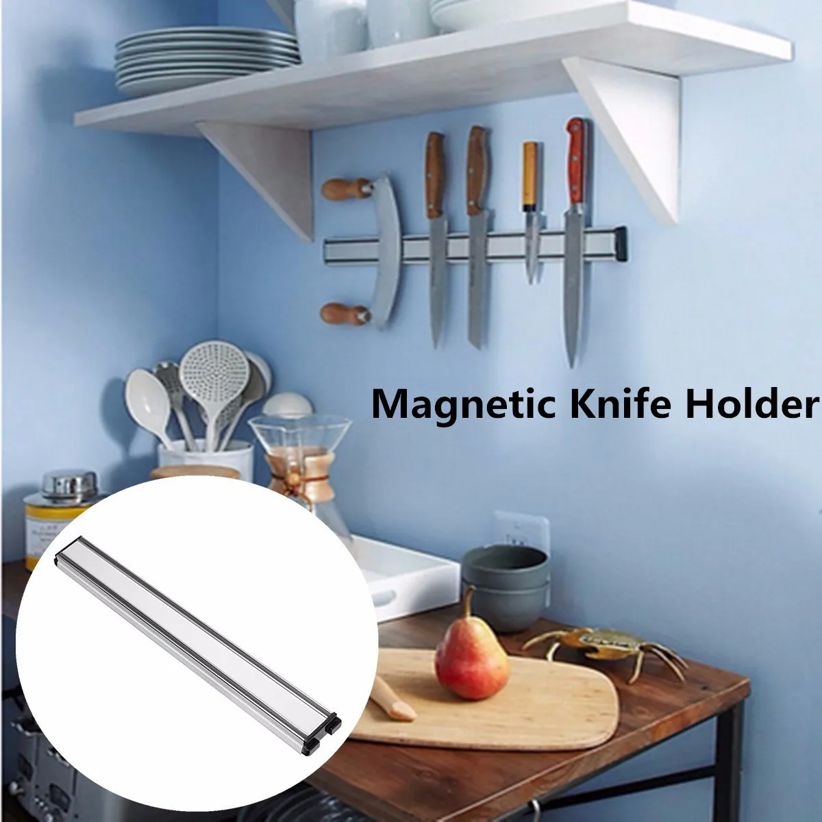 High Quality 36/40cm Aluminum Knife Holder Wall Mount Knife