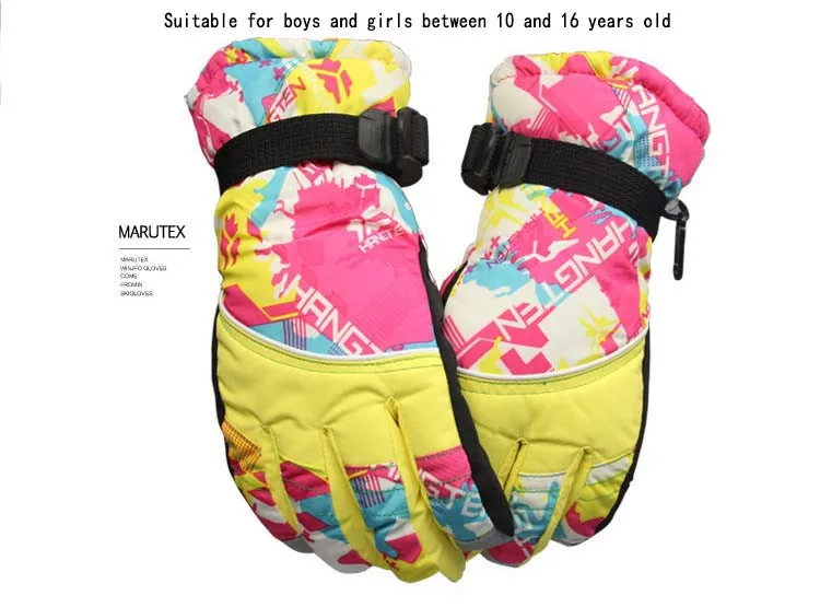 6Glv 802 Youth warm winter ski gloves outdoor cycling gloves