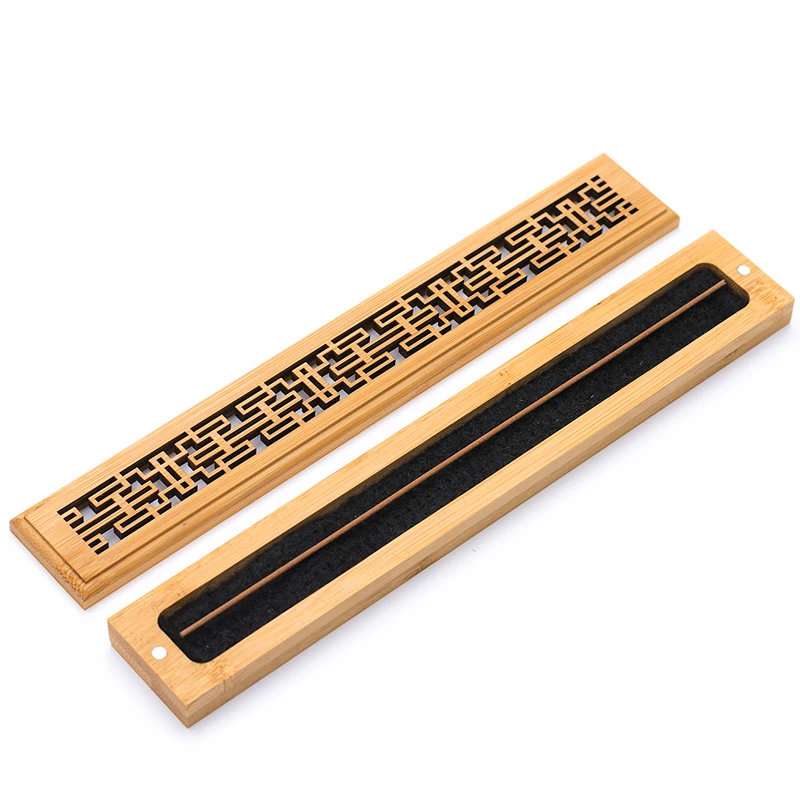 

PINNY 50 Pcs Bamboo Incense Burner Natural Carving Stick Incense Base Room Decoration Meditation Zen Sandalwood Censer