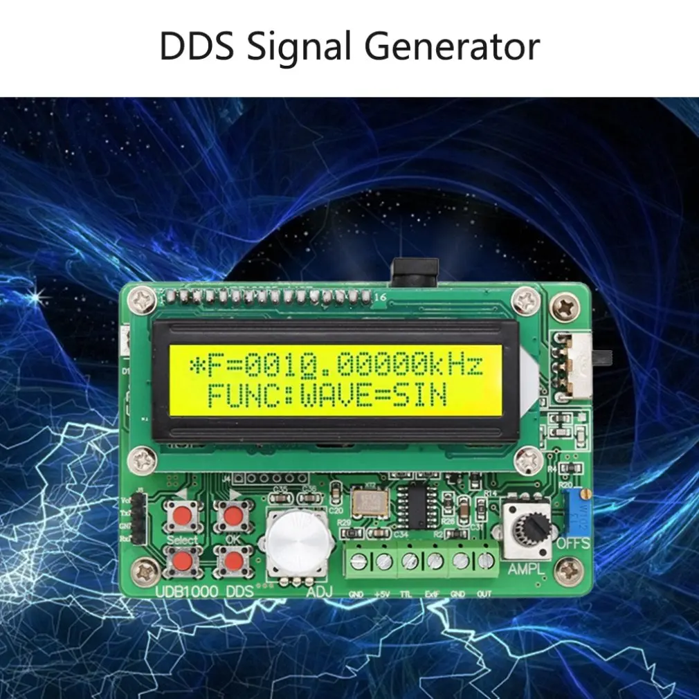 

UDB1000 Series 1008S DDS Signal Source Signal Generator with 60MHz Frequency Meter Sweep Module (with sweep and communication)