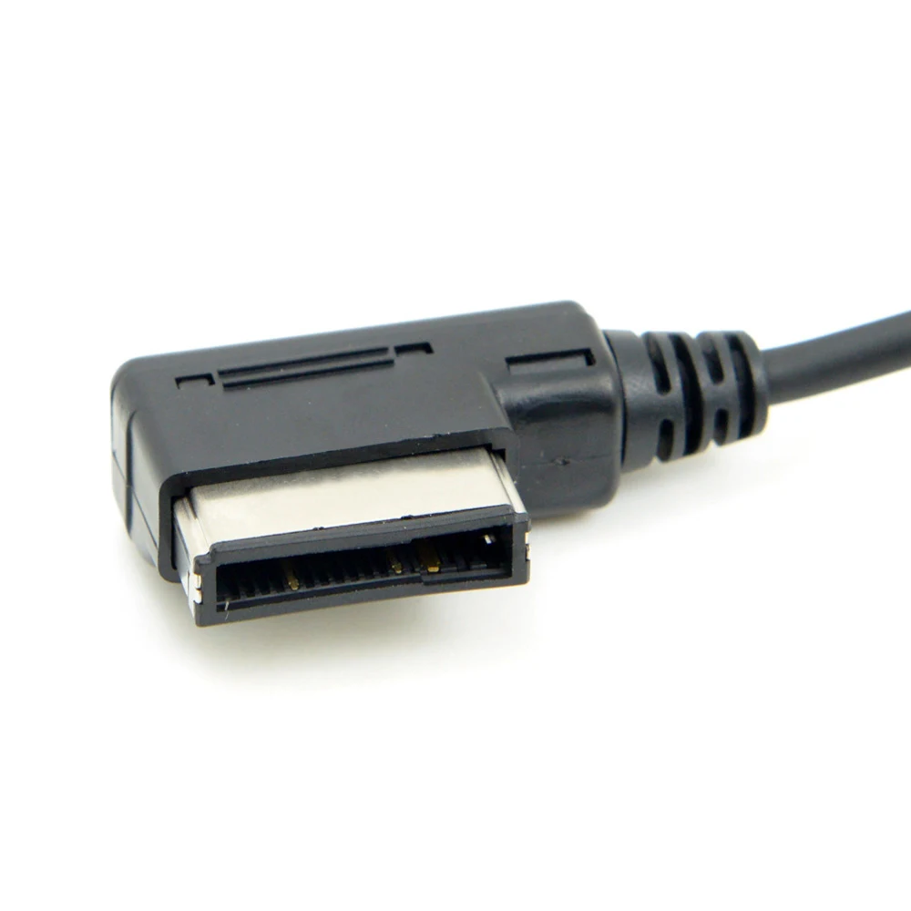 블랙 음악 인터페이스 AMI MMI 3.5mm 오디오 AUX 케이블 VW 및 Audi A3 A4 A5 A6 A8 Q3 Q5 Q7 자동차 MP3 플레이어
