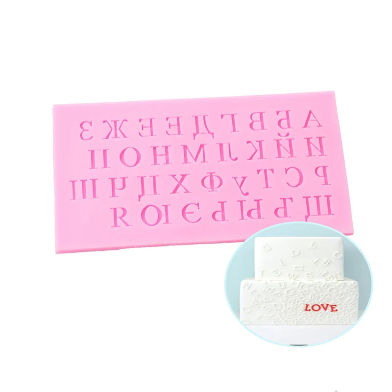 Fondant Letters Silicone Moulds Cake Decorative Mold Chocolate Biscuits Mould DIY Kitchen Decorating Tools1