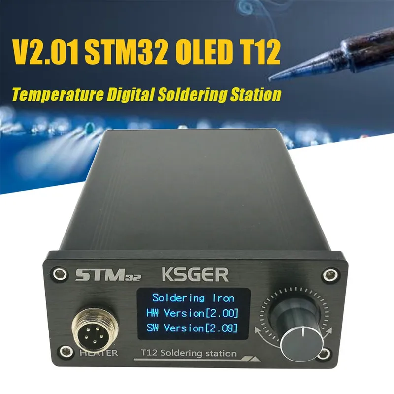 KSGER 110-240V V2.01 STM32 OLED T12 цифровая паяльная станция контроллер температуры прочный