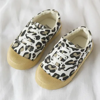 

Kids Shoes For Girls Toddler Sneakers Child Canvas Shoes Loafer For Boys Kids White Sneaker Leopard Print Sapatinhas Infatil New