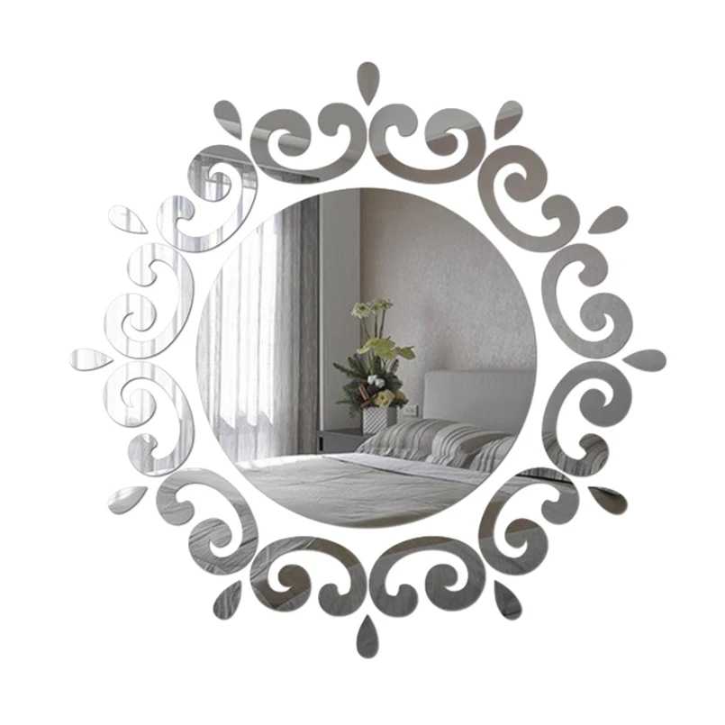 New Mirror Wall Stickers 3D Acrylic Round Mirror Wall Stickers For Kids