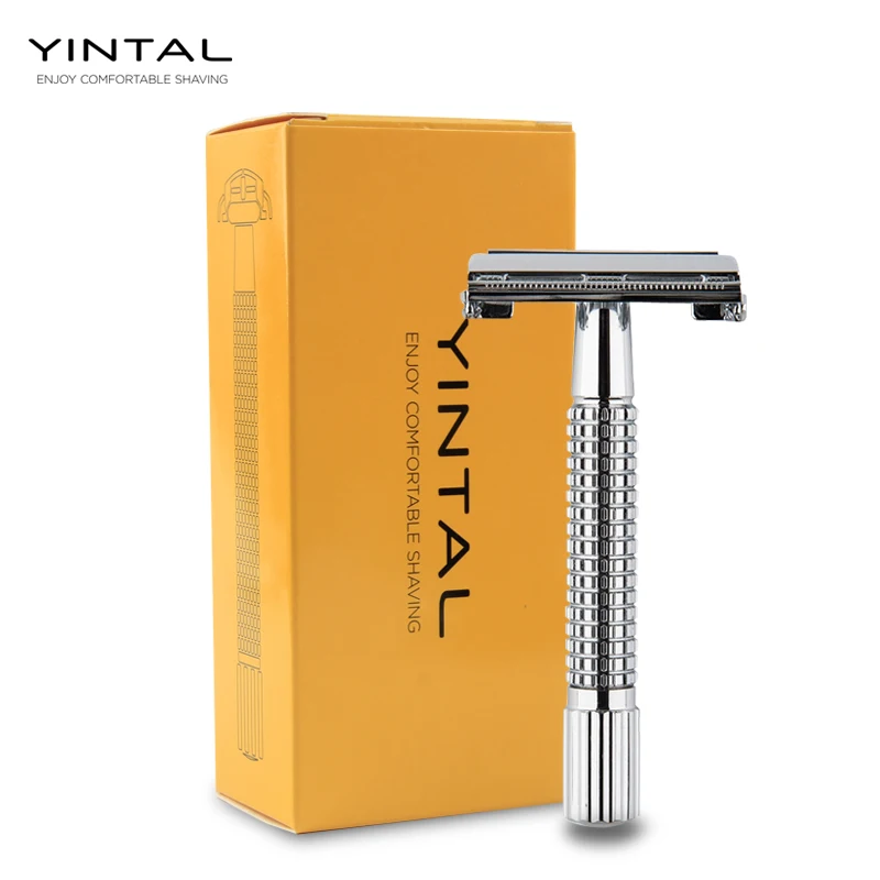 

WEISHI Double Edge Safety Razor Copper + Plating Men's Manual Portable Shaver 1 Razor +10 Blades