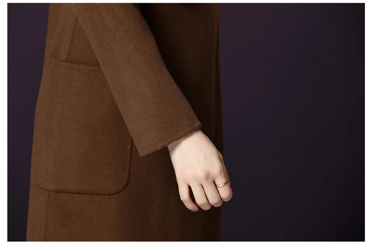 Middle Aged Women Winter Long Wool Coats And Jackets For Female 2018 Elegant Overcoats Wool Outwear Jacket Button Pocket AS071 (15)
