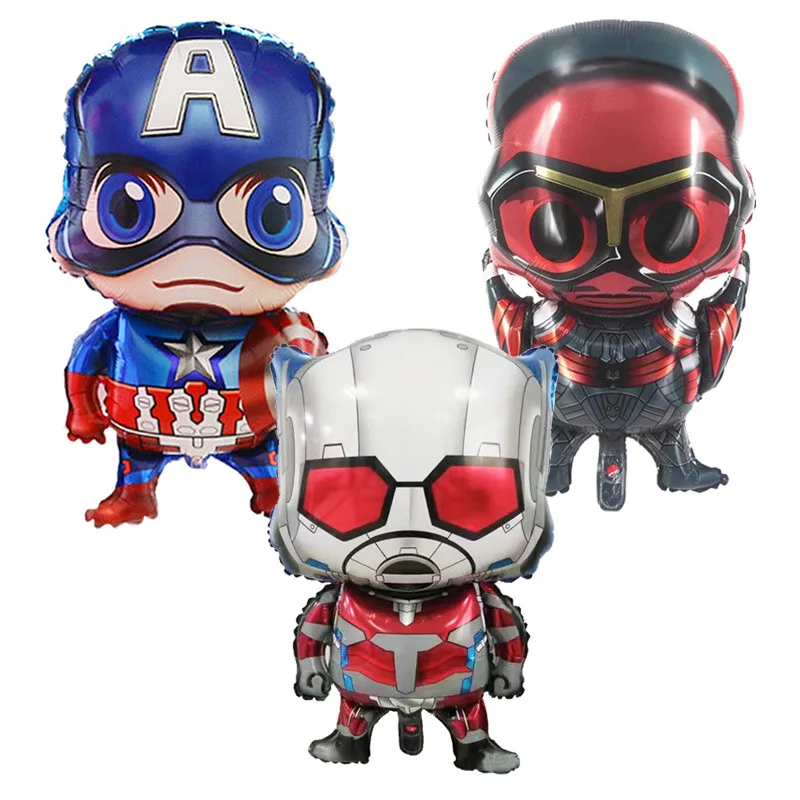 

10pcs/lot Super hero alliance Foil balloons Avengers Captain America Steel ball chivalry birthday party decorations